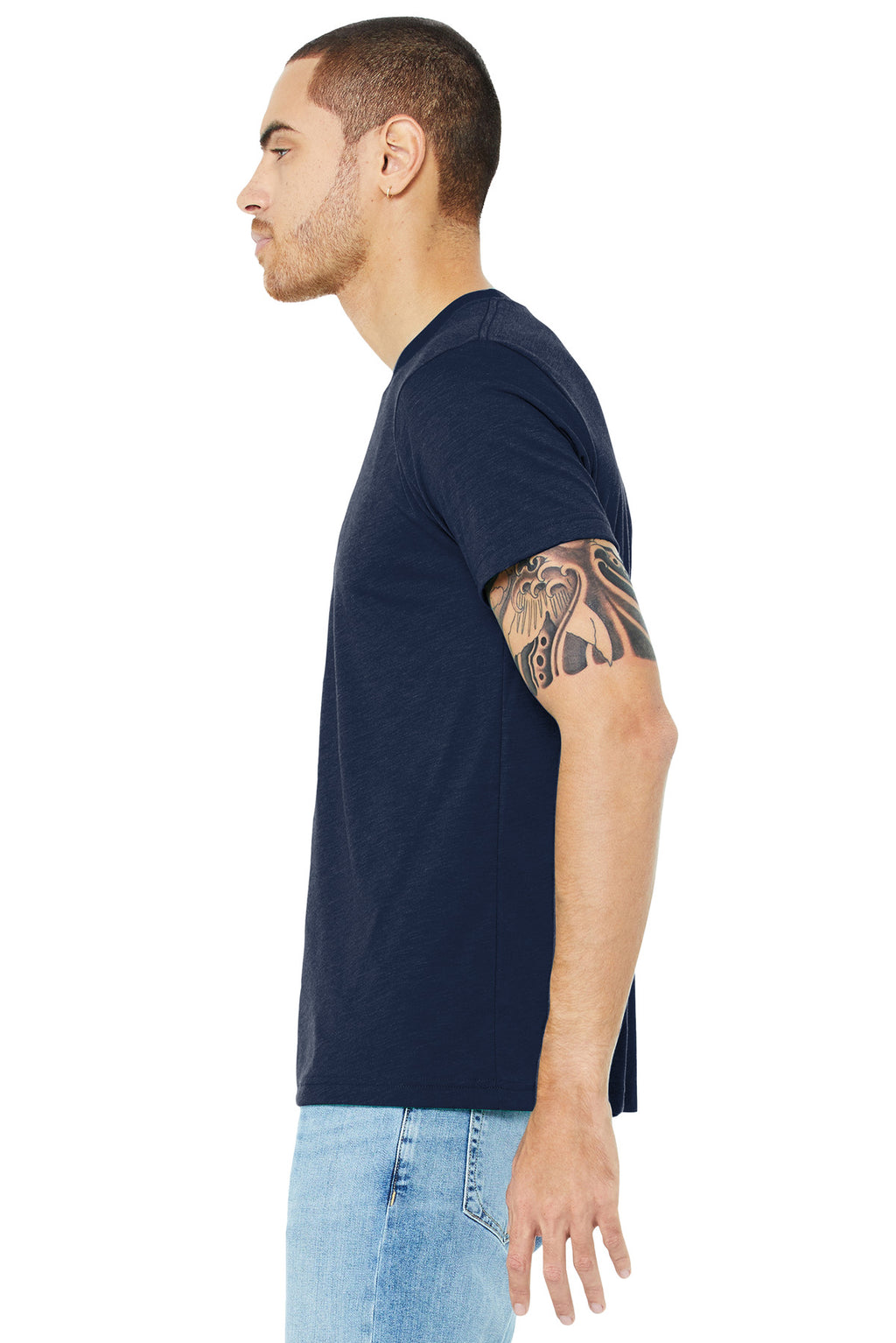 Sld Navy TB BELLA+CANVAS Unisex Triblend Short Sleeve Tee. BC3413
