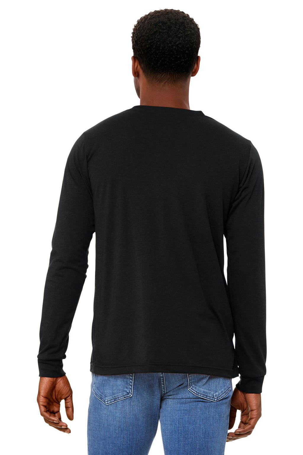 SldBlkTB BELLA+CANVAS Unisex Triblend Long Sleeve Tee BC3513