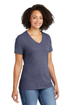SlvgdNvyHt Allmade Women's Recycled Blend V-Neck Tee AL2303