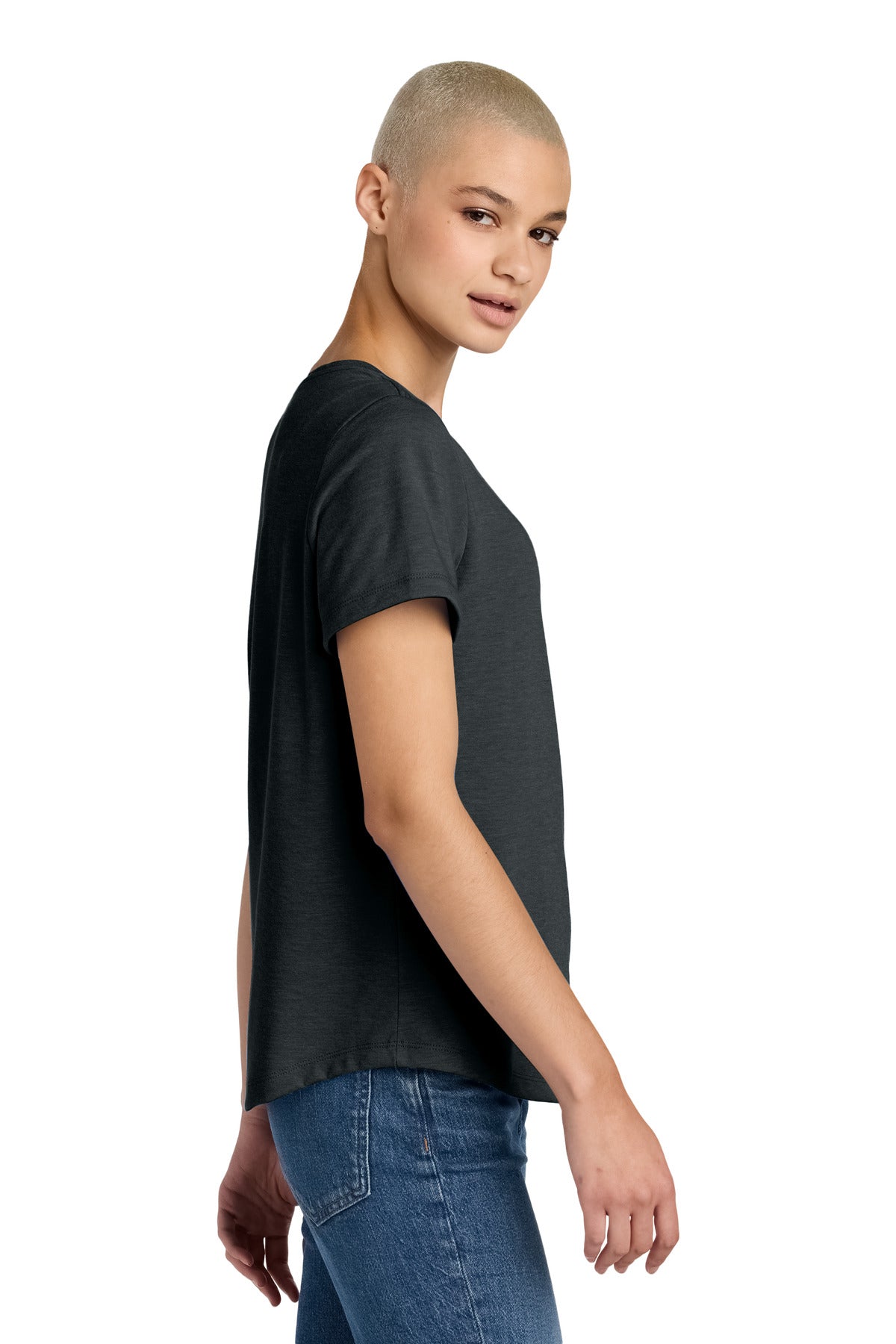 SpaceBlack Allmade Women's Relaxed Tri-Blend Scoop Neck Tee AL2015