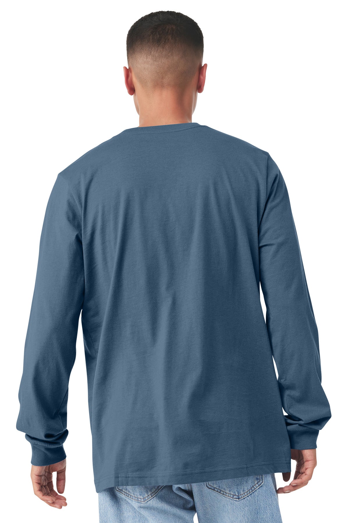 SteelBlue BELLA+CANVAS Unisex Jersey Long Sleeve Tee. BC3501
