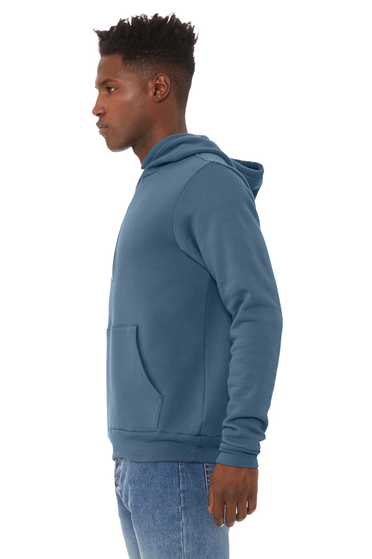 SteelBlue BELLA+CANVAS Unisex Sponge Fleece Pullover Hoodie. BC3719