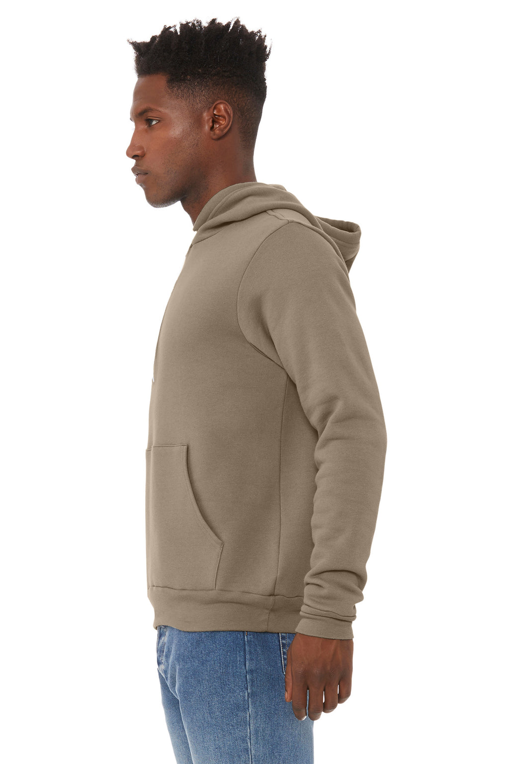 Tan BELLA+CANVAS Unisex Sponge Fleece Pullover Hoodie. BC3719
