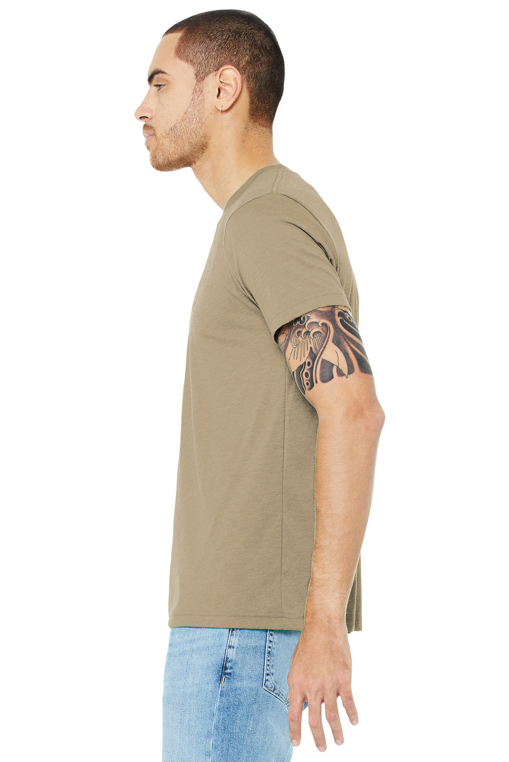 Tan TB BELLA+CANVAS Unisex Triblend Short Sleeve Tee. BC3413