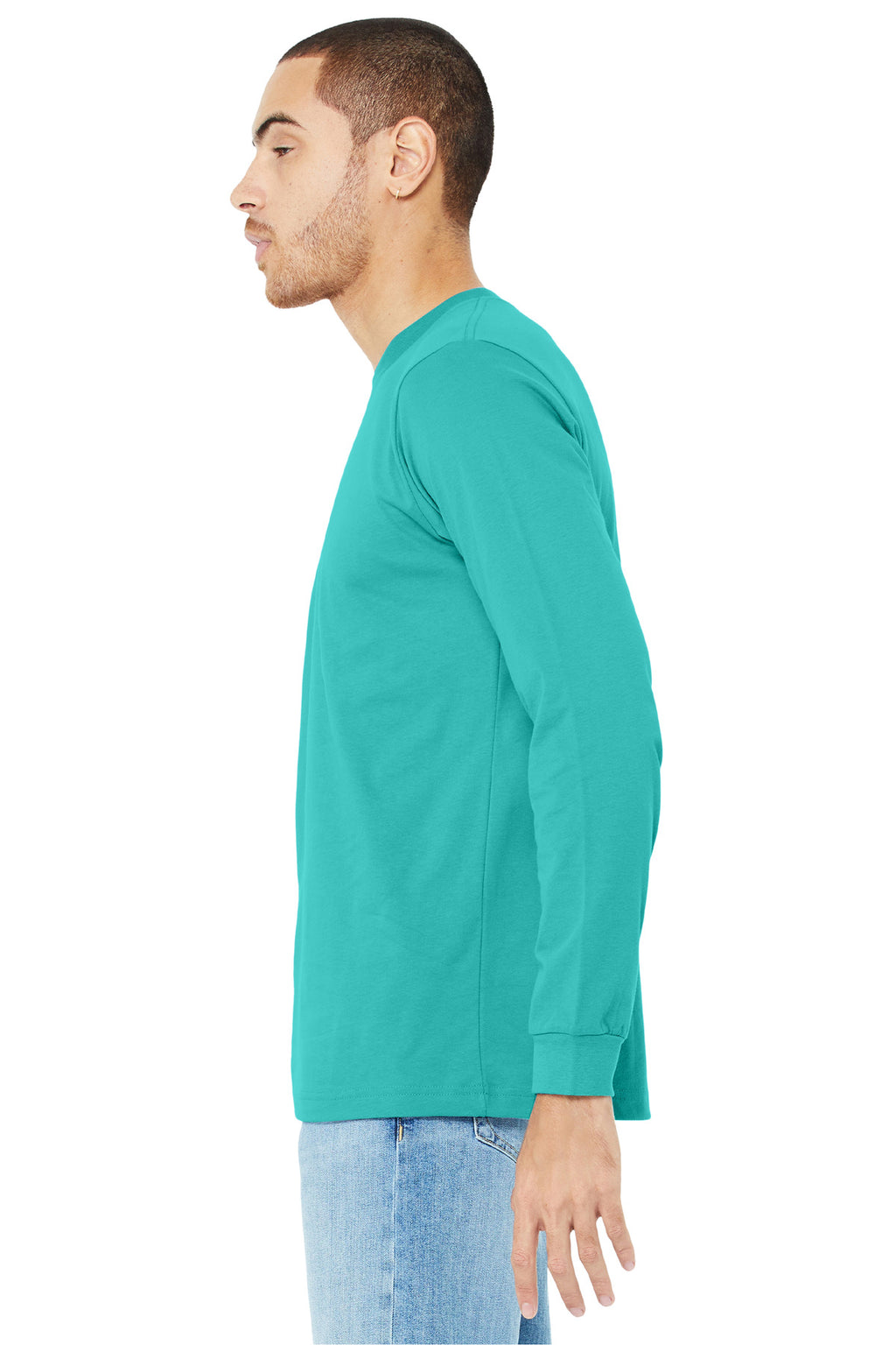 Teal BELLA+CANVAS Unisex Jersey Long Sleeve Tee. BC3501