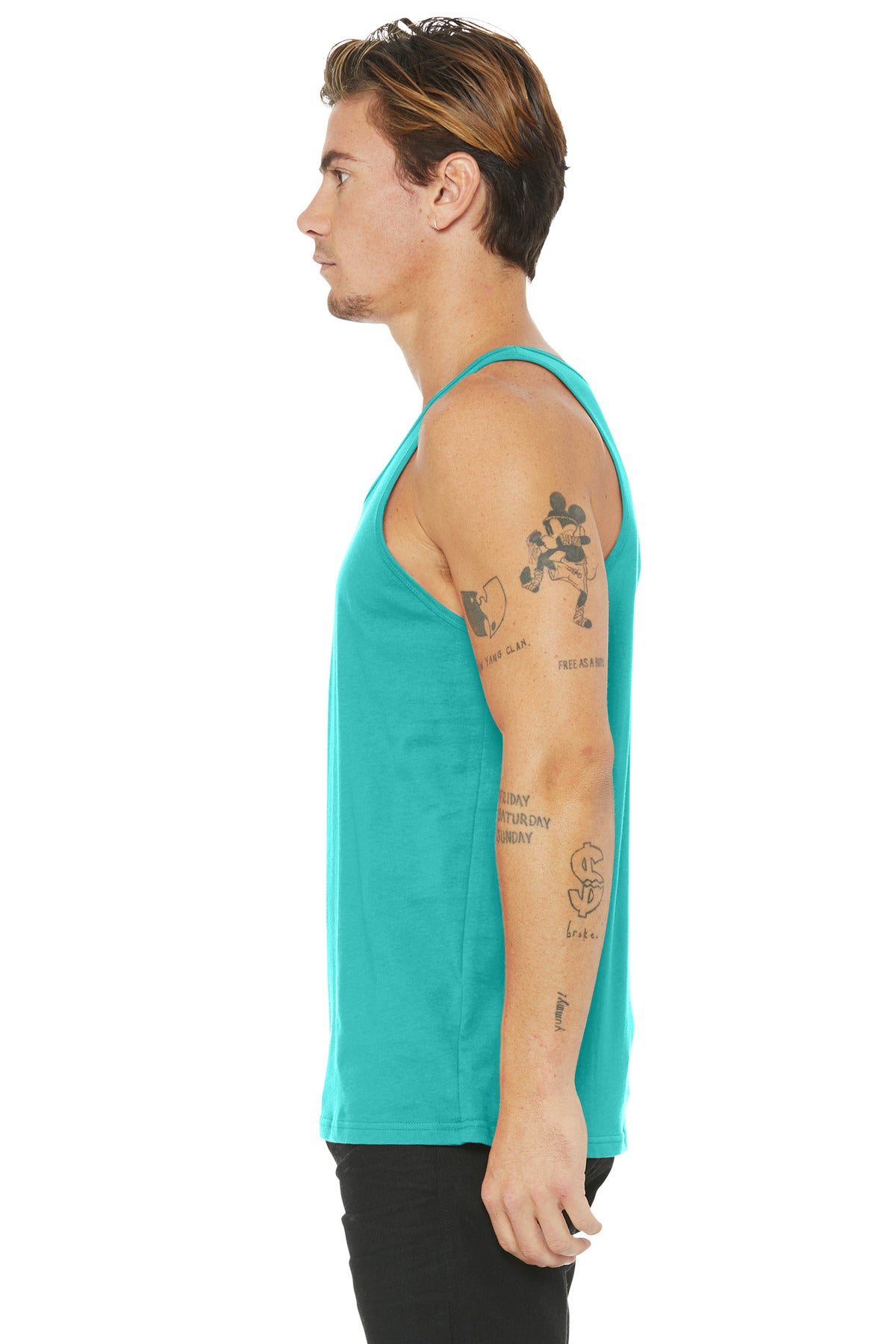 Teal BELLA+CANVAS Unisex Jersey Tank. BC3480