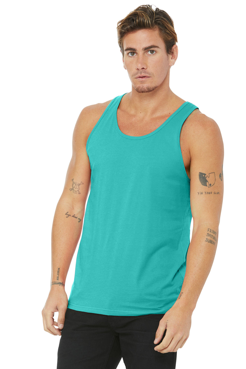Teal BELLA+CANVAS Unisex Jersey Tank. BC3480