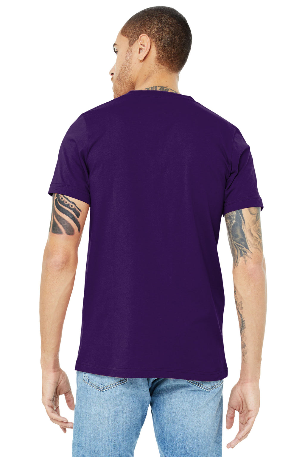 Team Purple BELLA+CANVAS Unisex Jersey Short Sleeve V-Neck Tee. BC3005