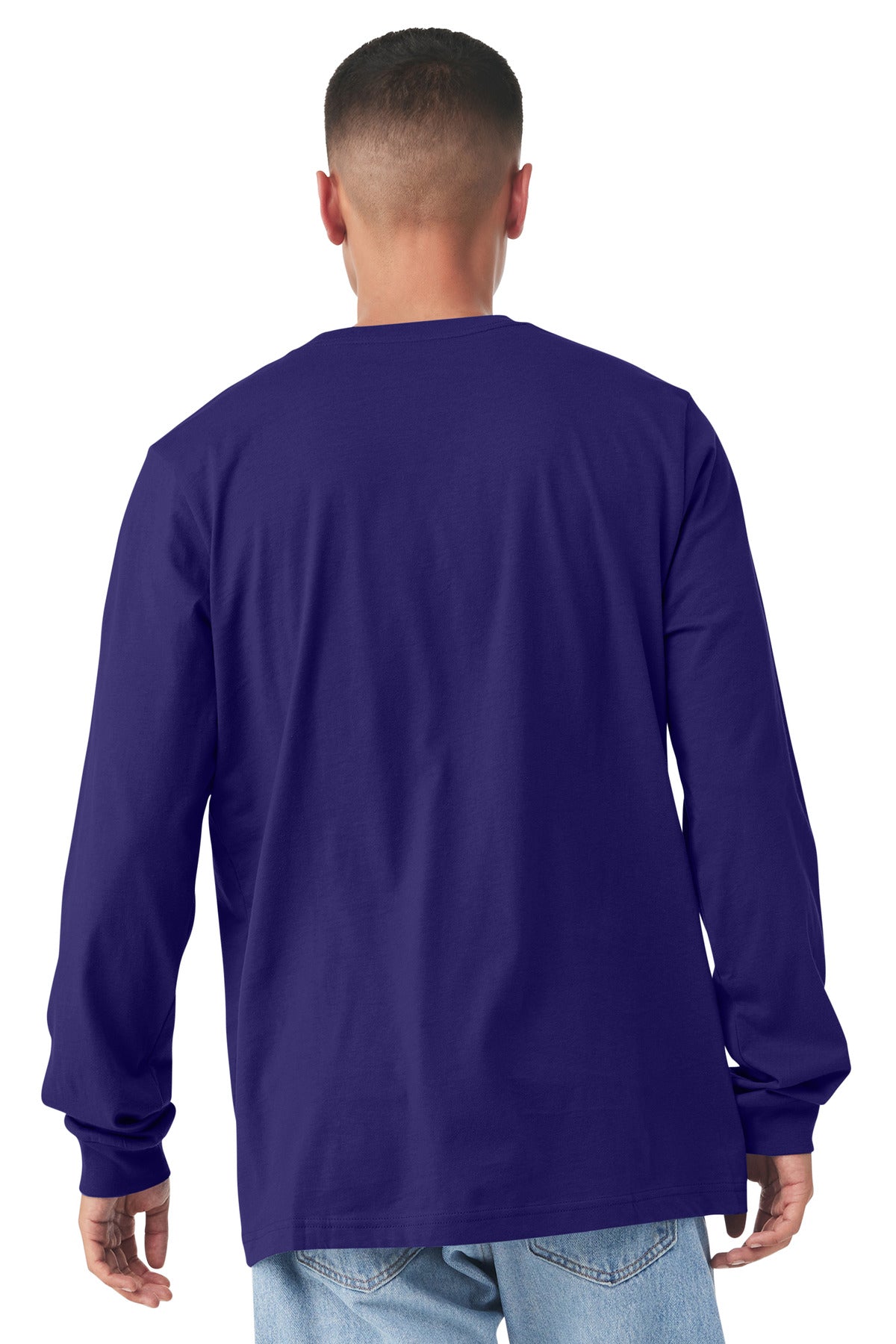 TeamPurple BELLA+CANVAS Unisex Jersey Long Sleeve Tee. BC3501