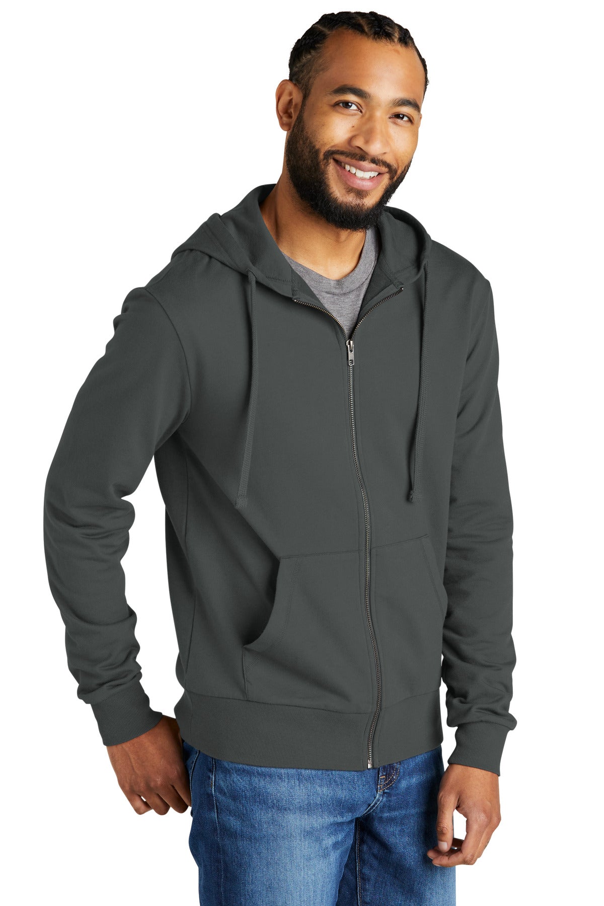 Teraingrey Allmade Unisex Organic French Terry Full-Zip Hoodie AL4002