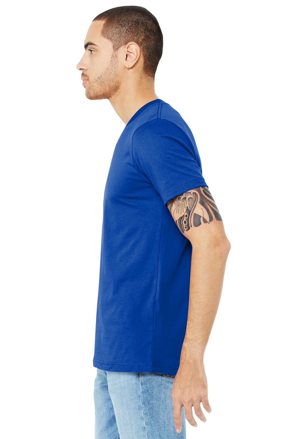 True Royal BELLA+CANVAS Unisex Jersey Short Sleeve V-Neck Tee. BC3005