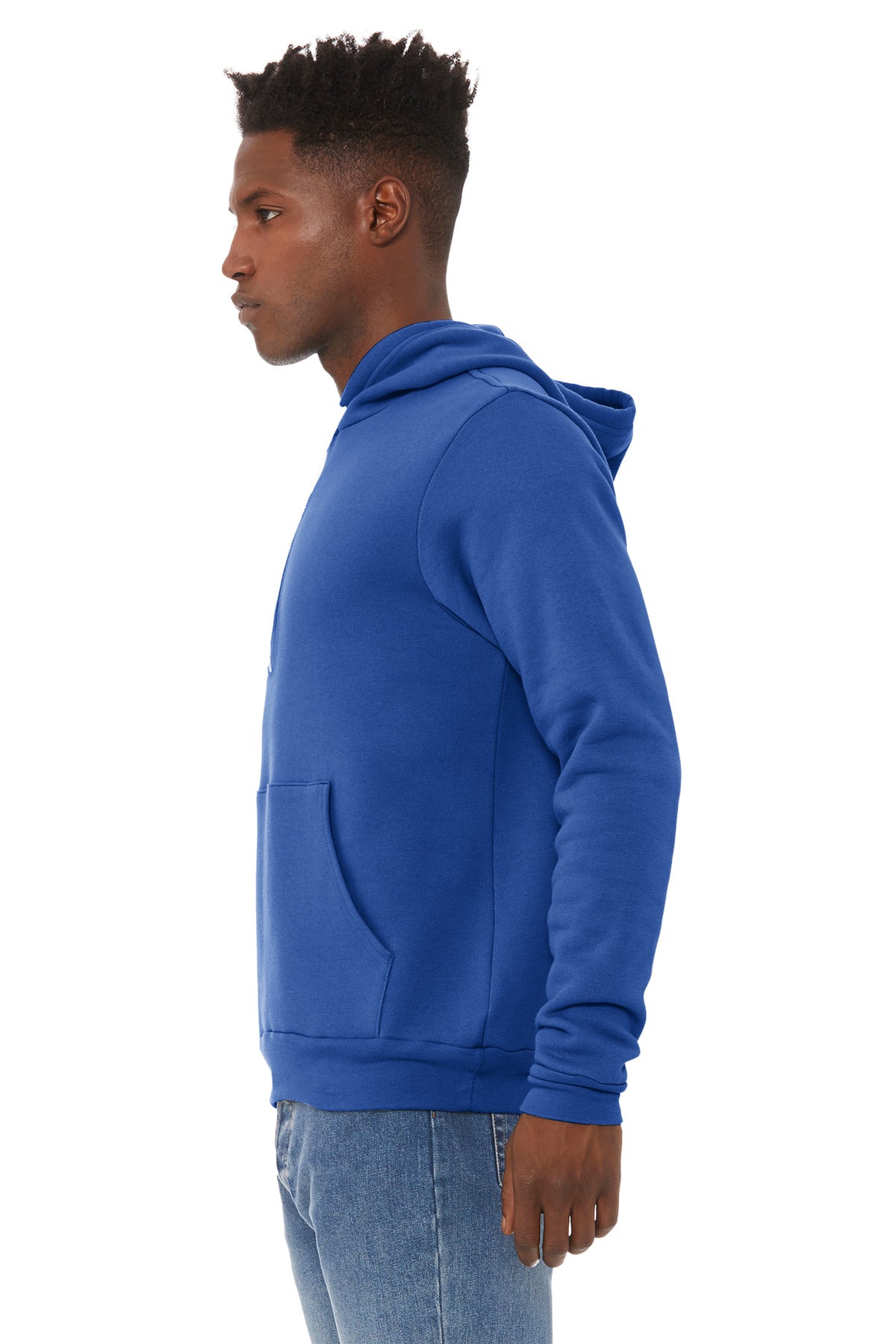True Royal BELLA+CANVAS Unisex Sponge Fleece Pullover Hoodie. BC3719