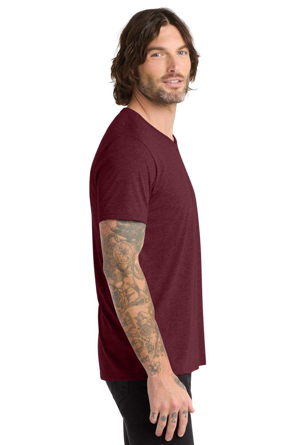 Vino Red Allmade Unisex Tri-Blend V-Neck Tee AL2014