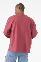 VtgRed BELLA+CANVAS Unisex 7.5-Ounce Heavyweight Long Sleeve Tee BC4651