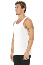 White BELLA+CANVAS Unisex Jersey Tank. BC3480