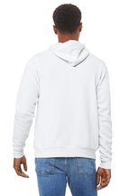 White BELLA+CANVAS Unisex Sponge Fleece Pullover Hoodie. BC3719