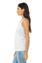 White Marble BELLA+CANVAS Women's Flowy Racerback Tank. BC8800