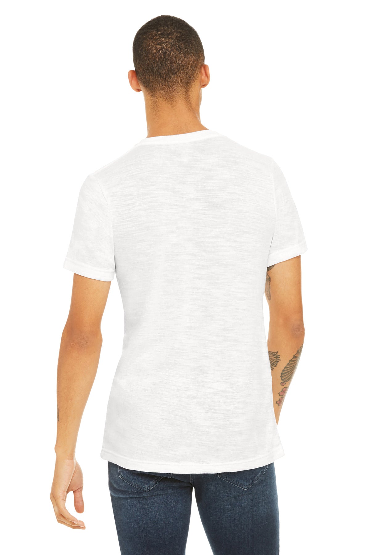 WhiteSlub BELLA+CANVAS Unisex Textured Jersey V-Neck Tee BC3655