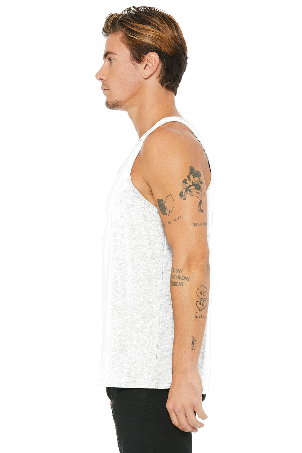 Wht Fleck TB BELLA+CANVAS Unisex Jersey Tank. BC3480